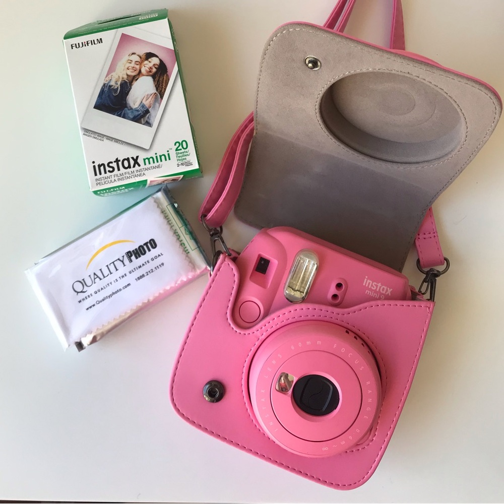 Fujifilm Instax Mini 9 Instant Camera, Flamingo Pink